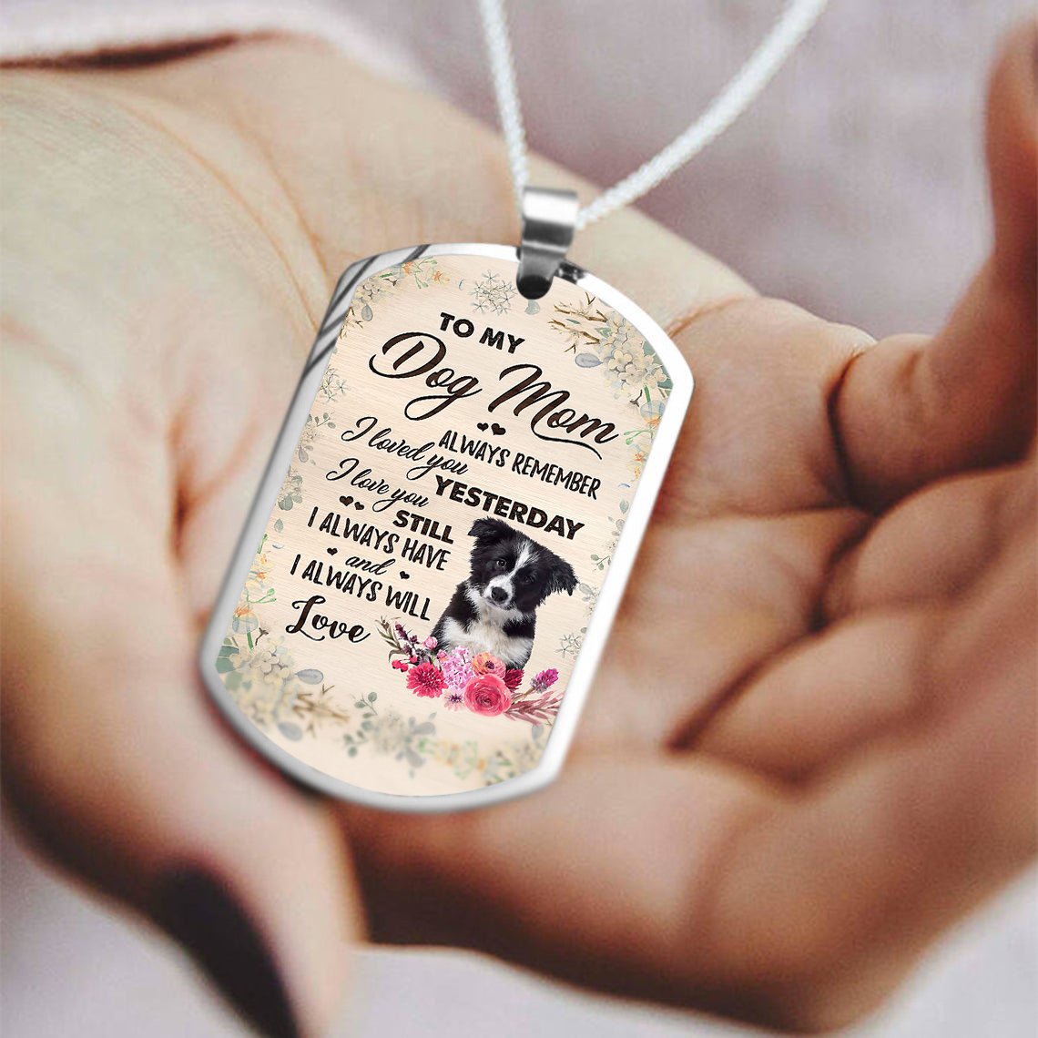 Dog Mom-Border Collie-Luxury Necklace