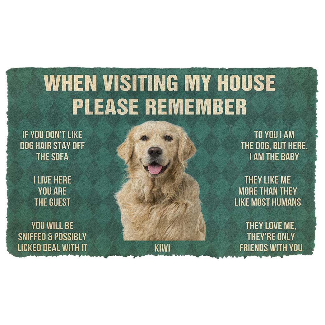 Noodever 3D Please Remember Kiwi House Rules Doormat
