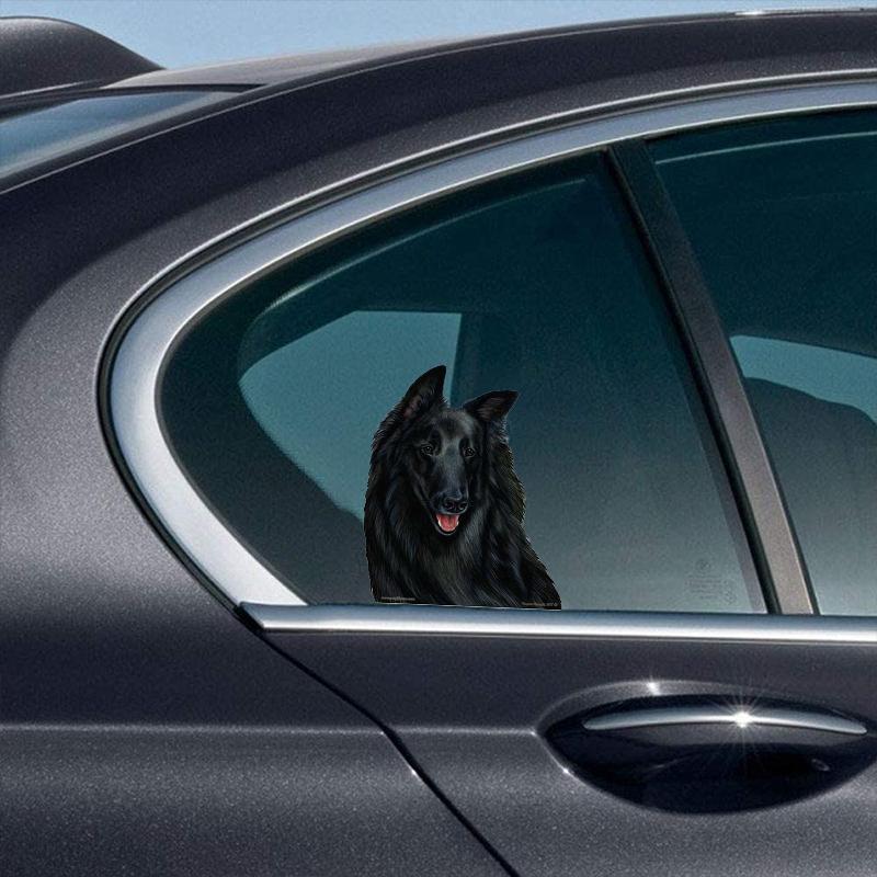 Belgian Sheepdog-On The Move Window Car Sticker