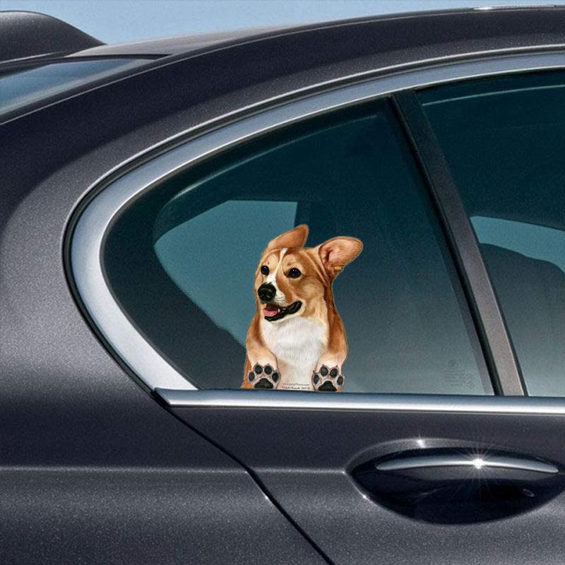 Corgi-On The Move Window Car Sticker