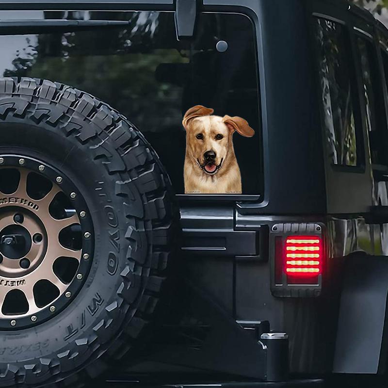 Yellow Labrador-On The Move Window Car Sticker