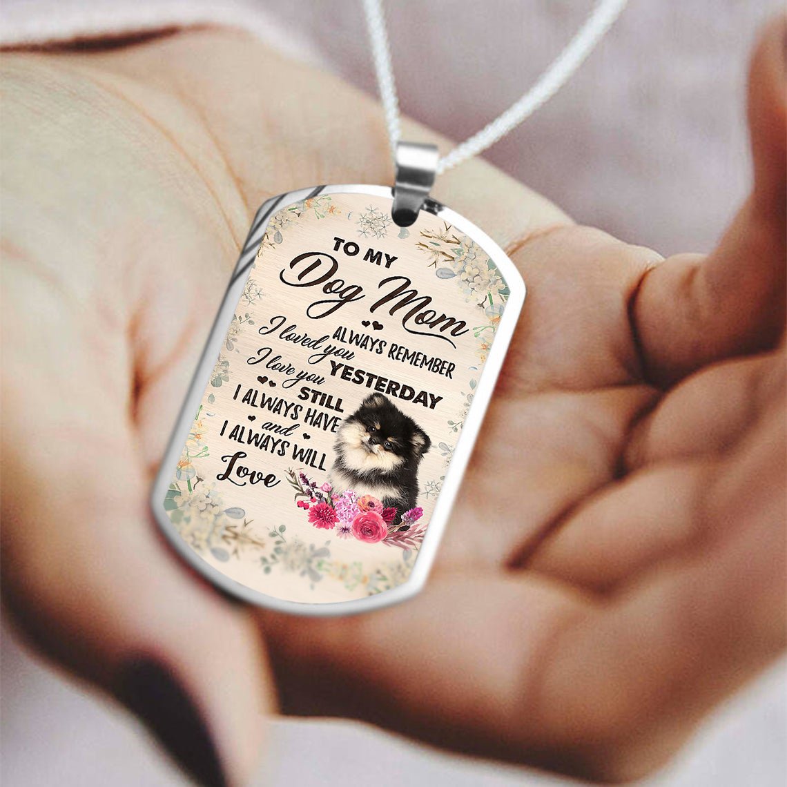 Dog Mom-Pomeranian 1-Luxury Necklace