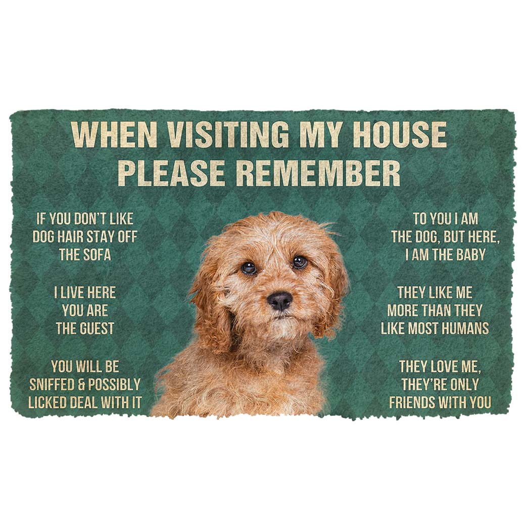 Noodever 3D Please Remember Cavoodle House Rules Doormat