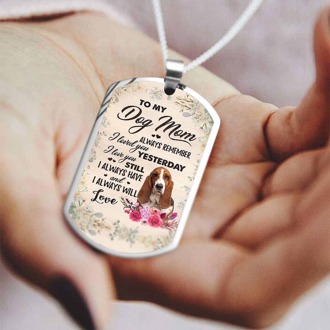 Dog Mom-Basset Hound-Luxury Necklace