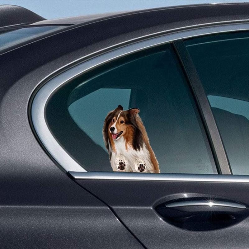 Sheltie-On The Move Window Car Sticker