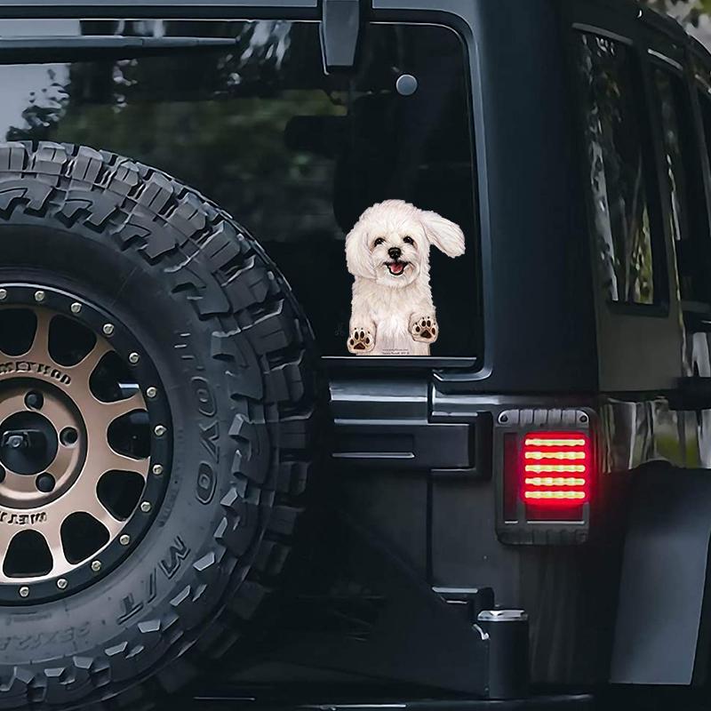 Maltipoo-On The Move Window Car Sticker