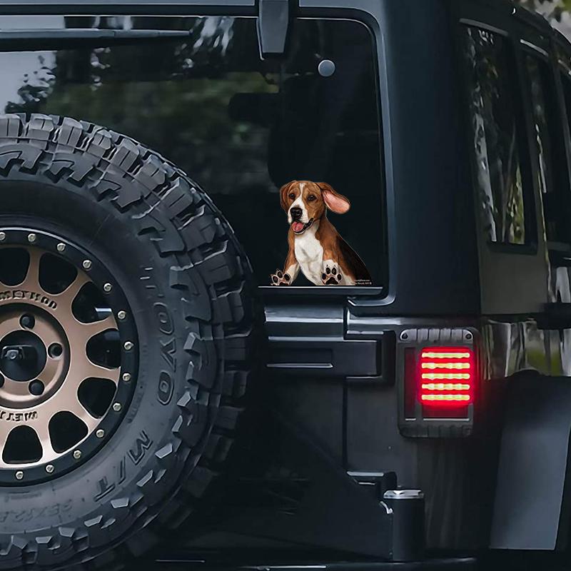 Beagle-On The Move Window Car Sticker