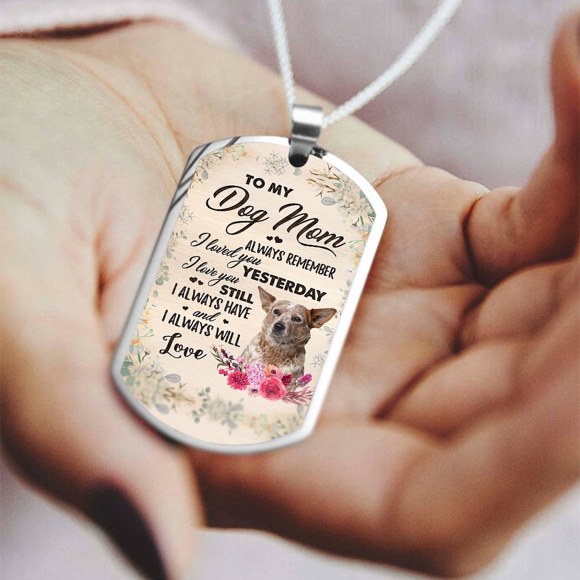 Dog Mom- RED Heeler-Luxury Necklace