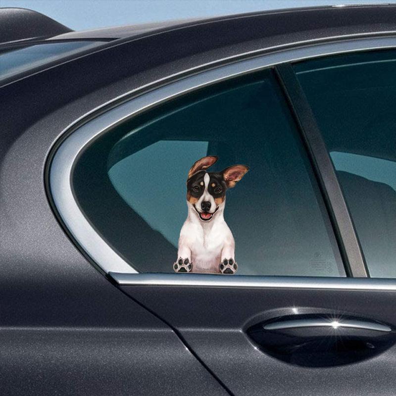 Rat Terrier-On The Move Window Car Sticker