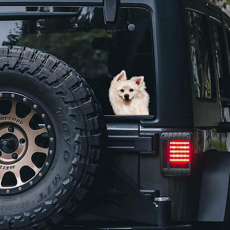 American Eskimo-On The Move Window Car Sticker