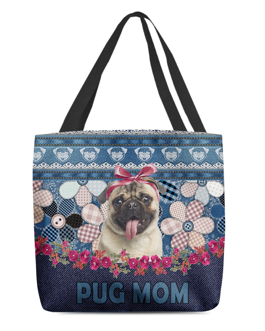 PUG-Flower Jean Gift for you-Cloth Tote Bag
