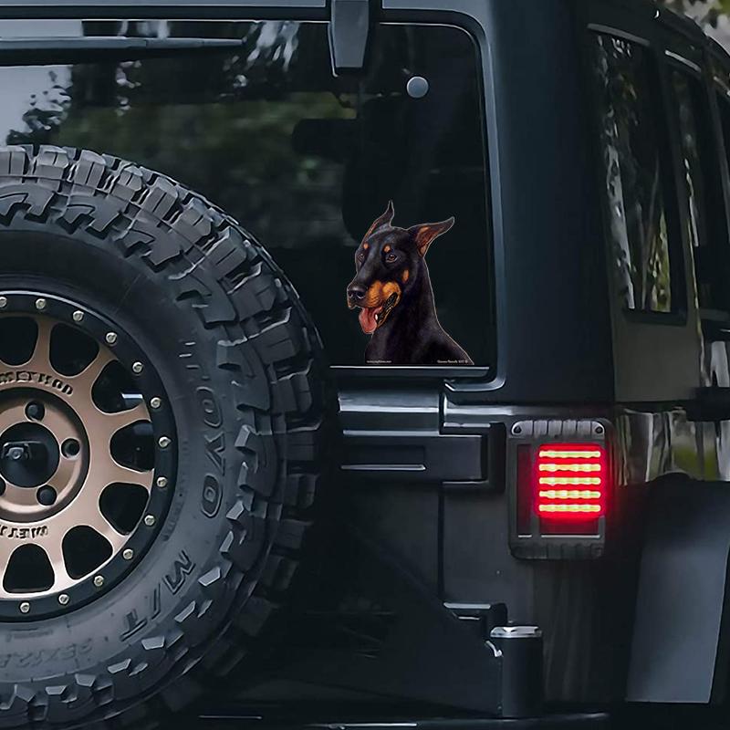 Doberman-On The Move Window Car Sticker