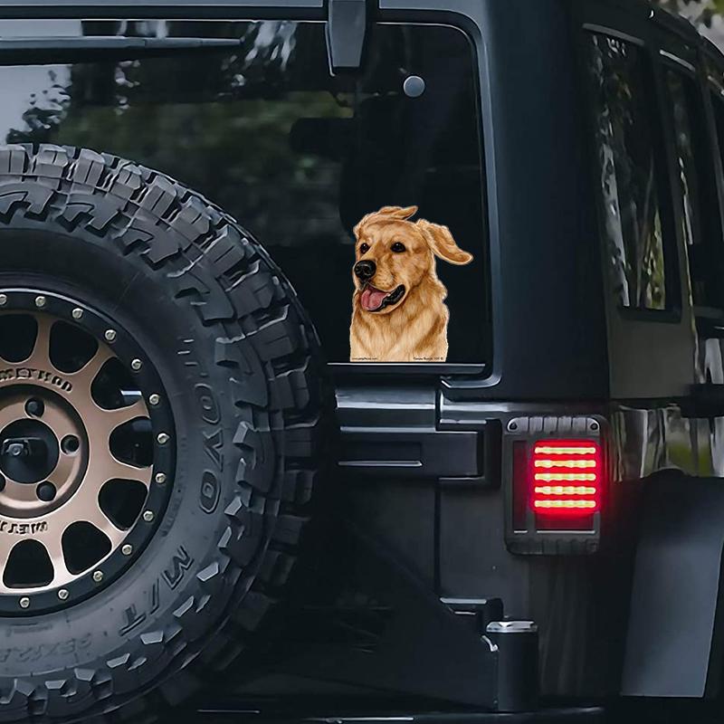 Golden Retriever-On The Move Window Car Sticker