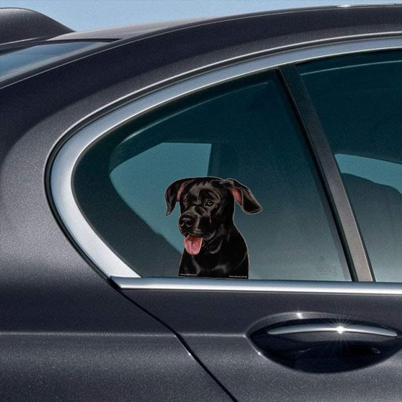 Black Labrador-On The Move Window Car Sticker