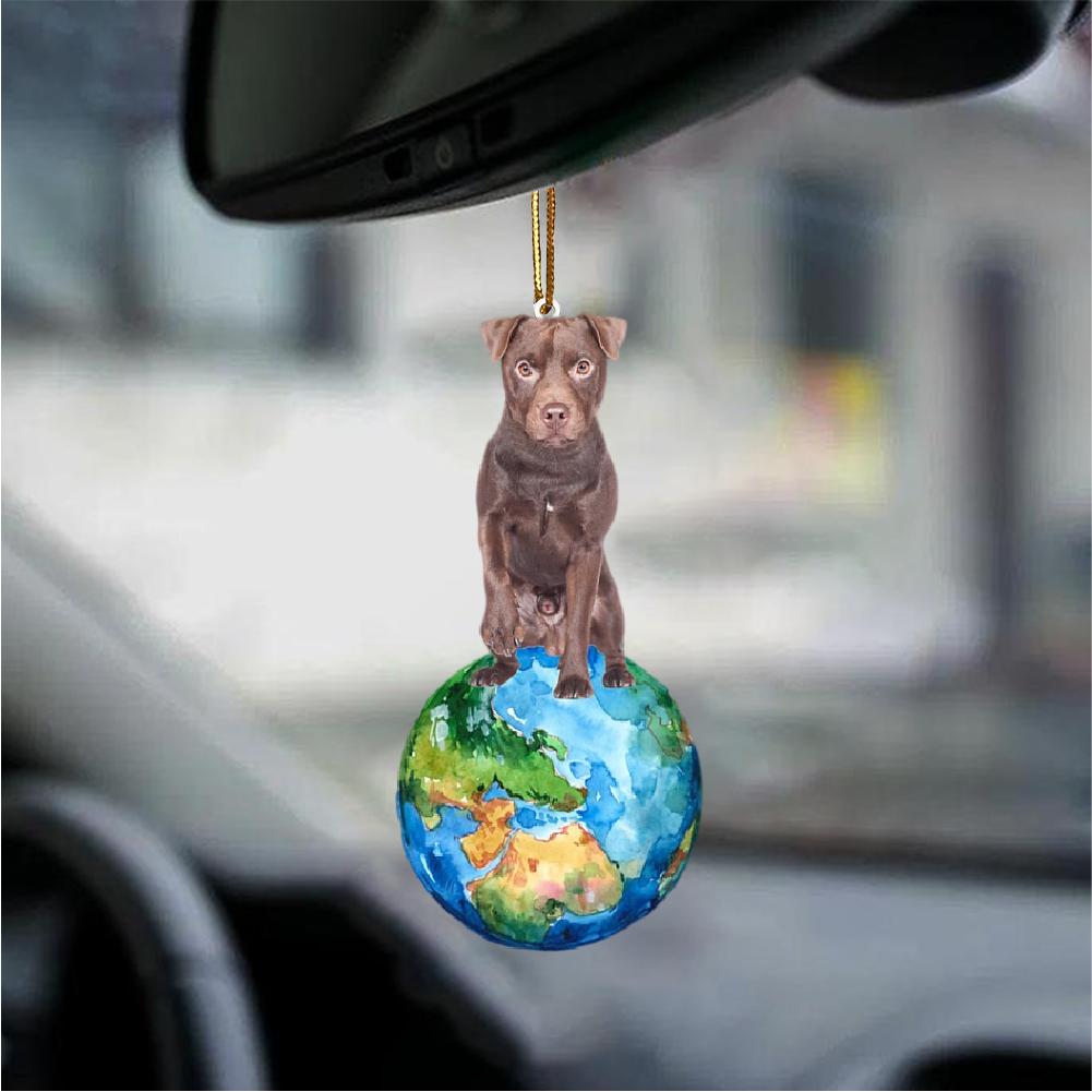 Patterdale Terrier-Around My Dog-Two Sided Ornament