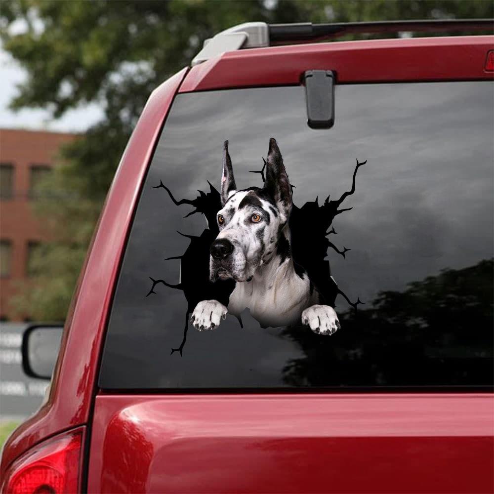 Great Dane Crack Sticker Dogs Lover 10