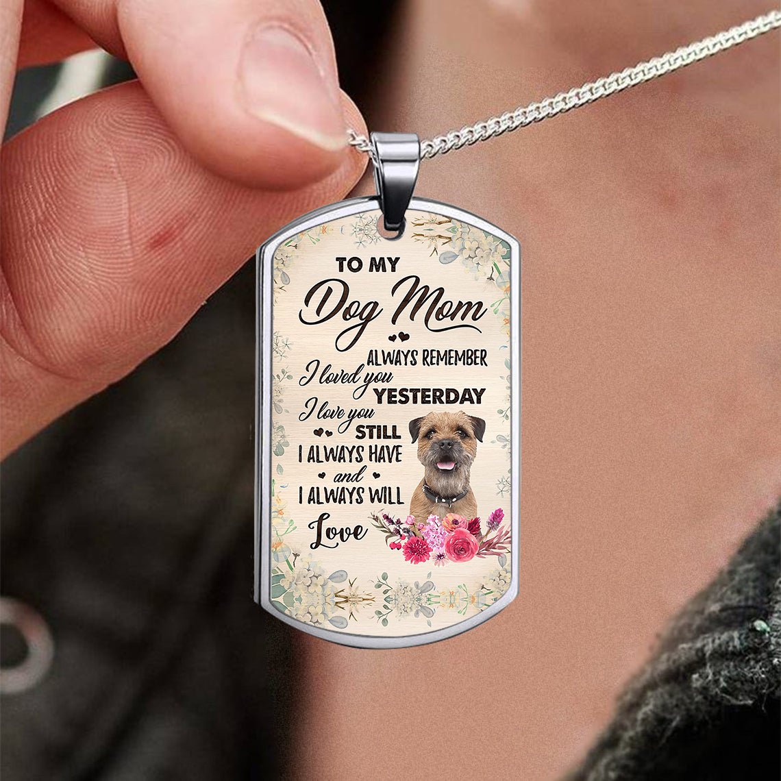 Dog Mom-Border Terrier-Luxury Necklace
