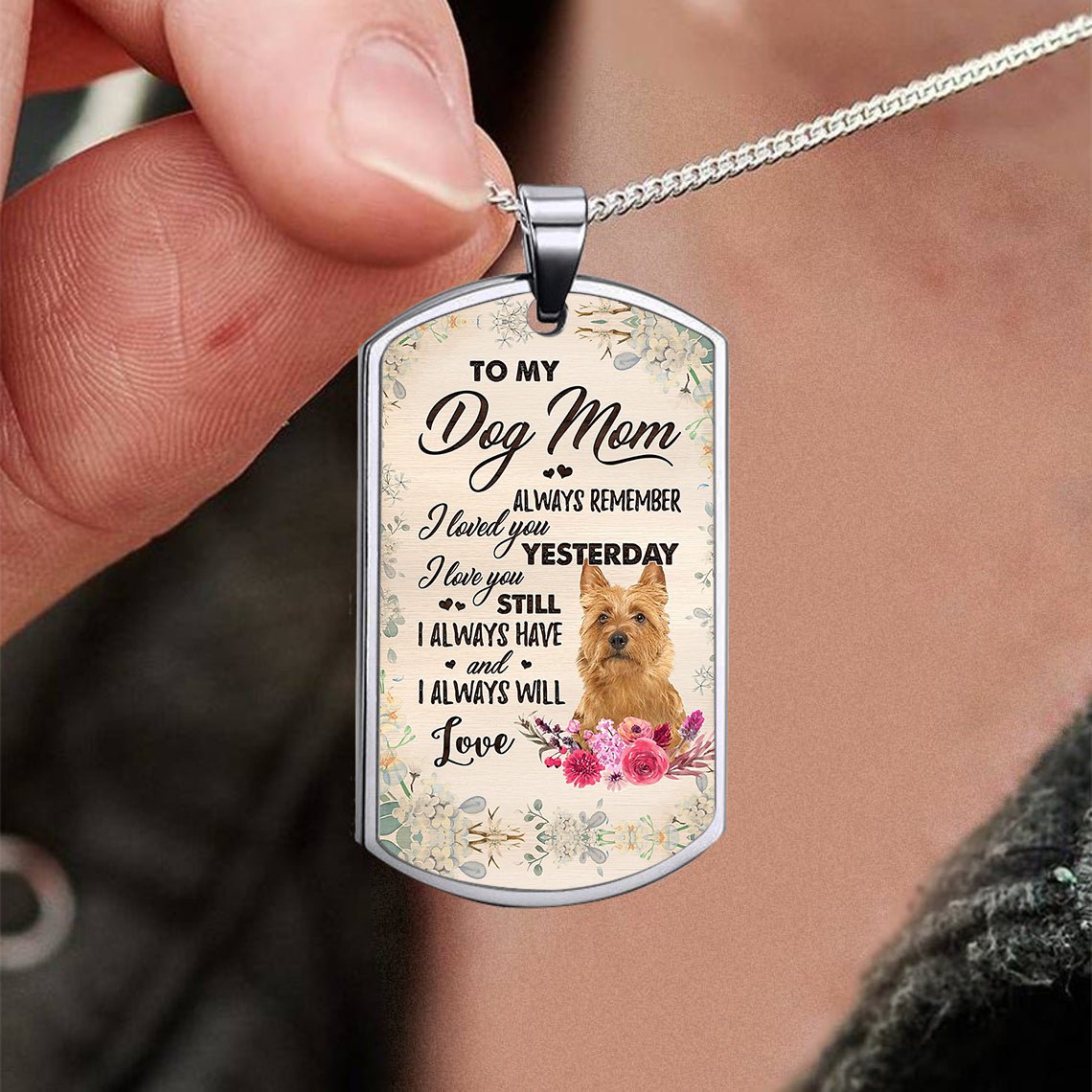 Dog Mom-Australian Terrier-Luxury Necklace