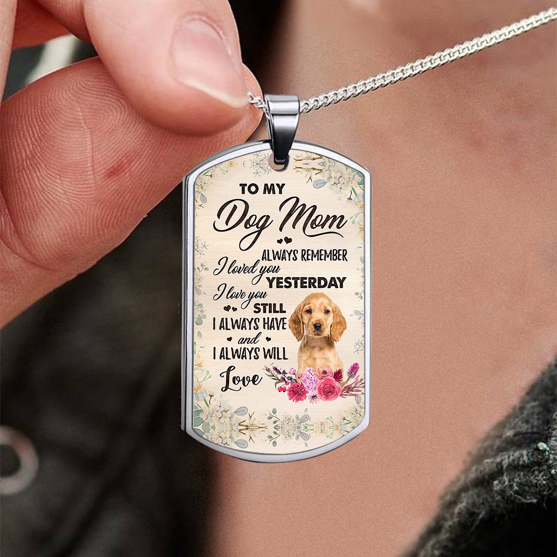 Dog Mom-GOLDEN Cocker Spaniel-Luxury Necklace