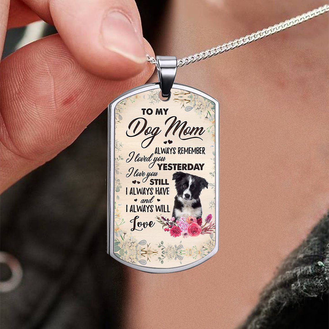 Dog Mom-Border Collie-Luxury Necklace