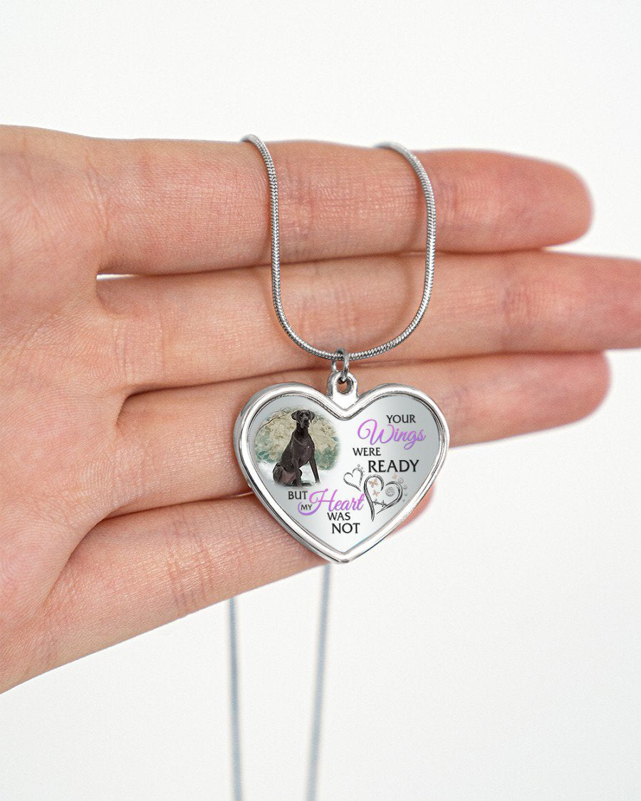 Great Dane Your Wings Metallic Heart Necklace