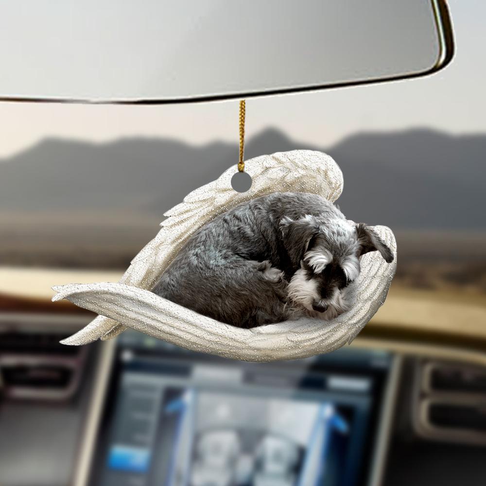 Schnauzer sleeping angel schnauzer lovers dog lovers ornament