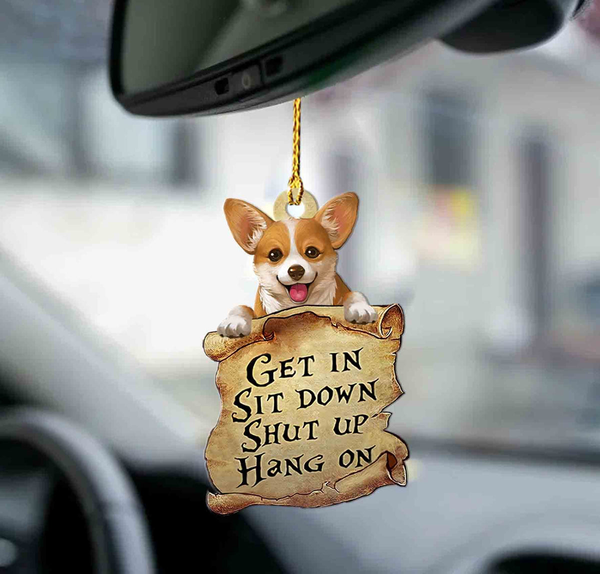 Corgi get in corgi lover two sided ornament