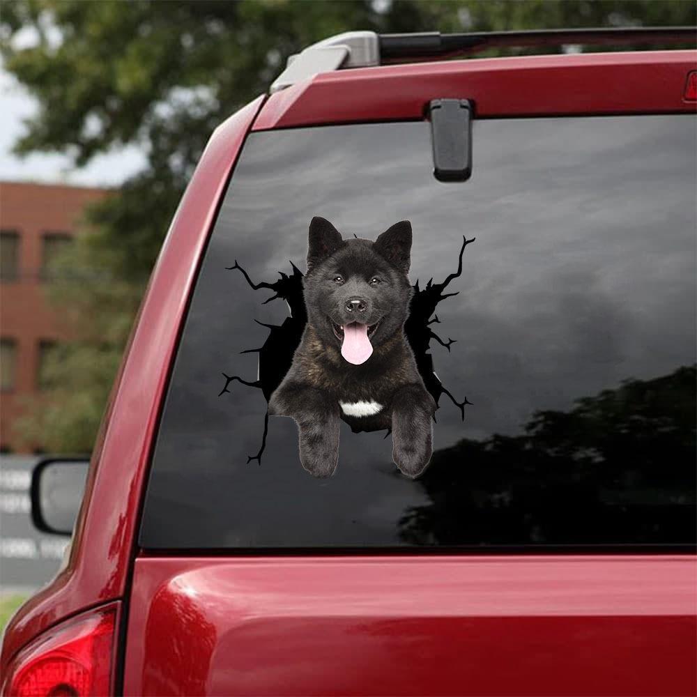 Akita Crack Car Sticker, Toilet Sticker, Fridge Sticker 7