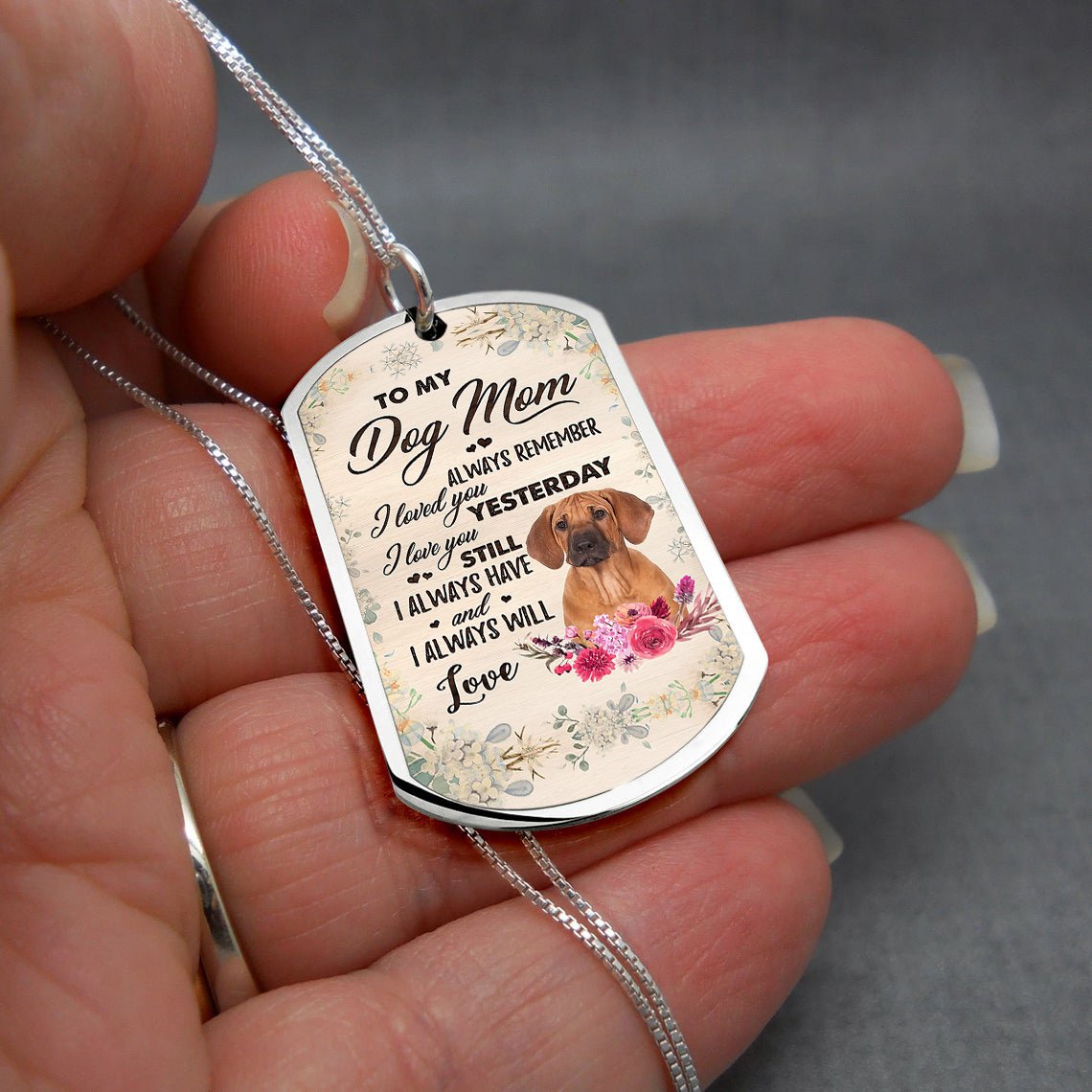 Dog Mom-Rhodesian Ridgeback-Luxury Necklace
