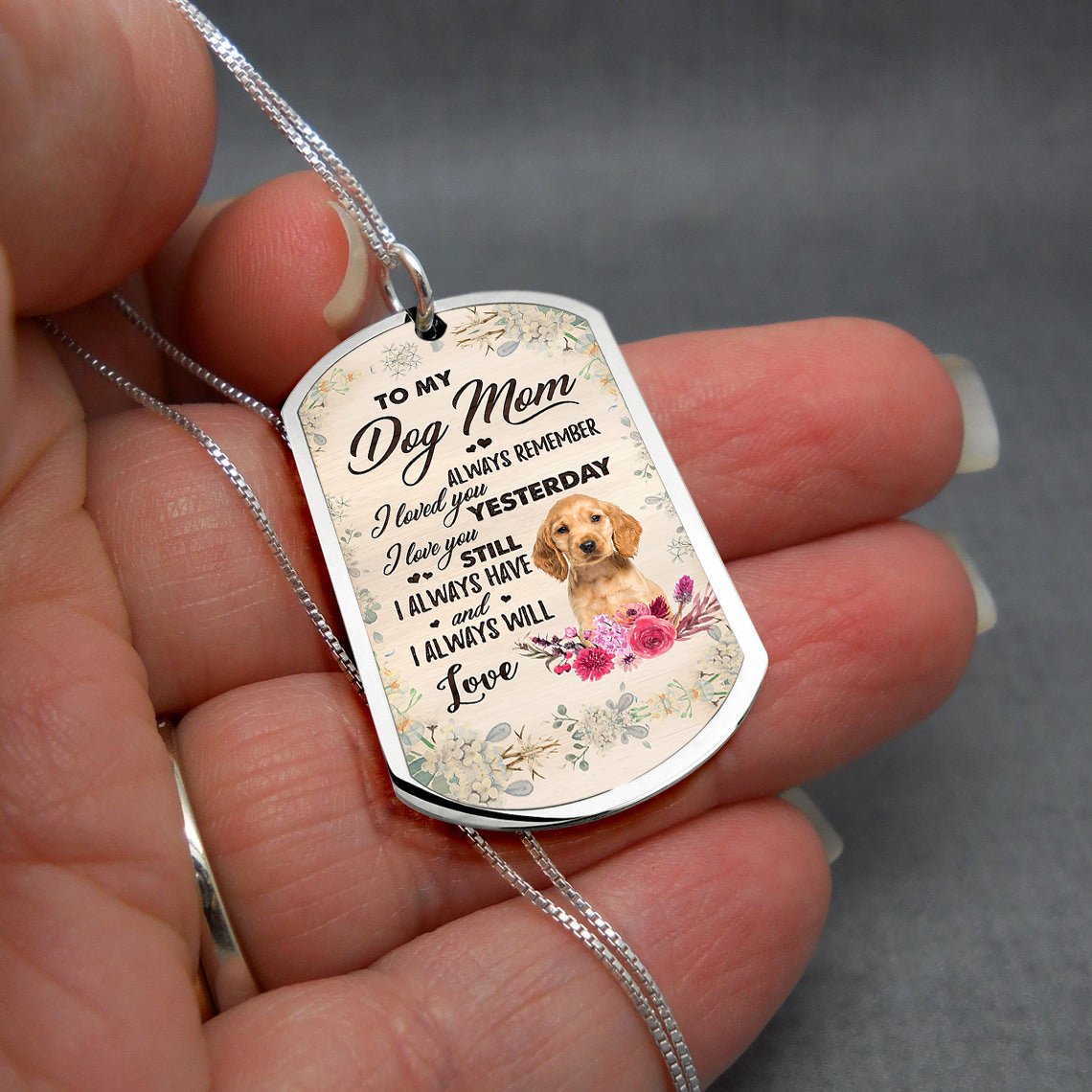 Dog Mom-GOLDEN Cocker Spaniel-Luxury Necklace