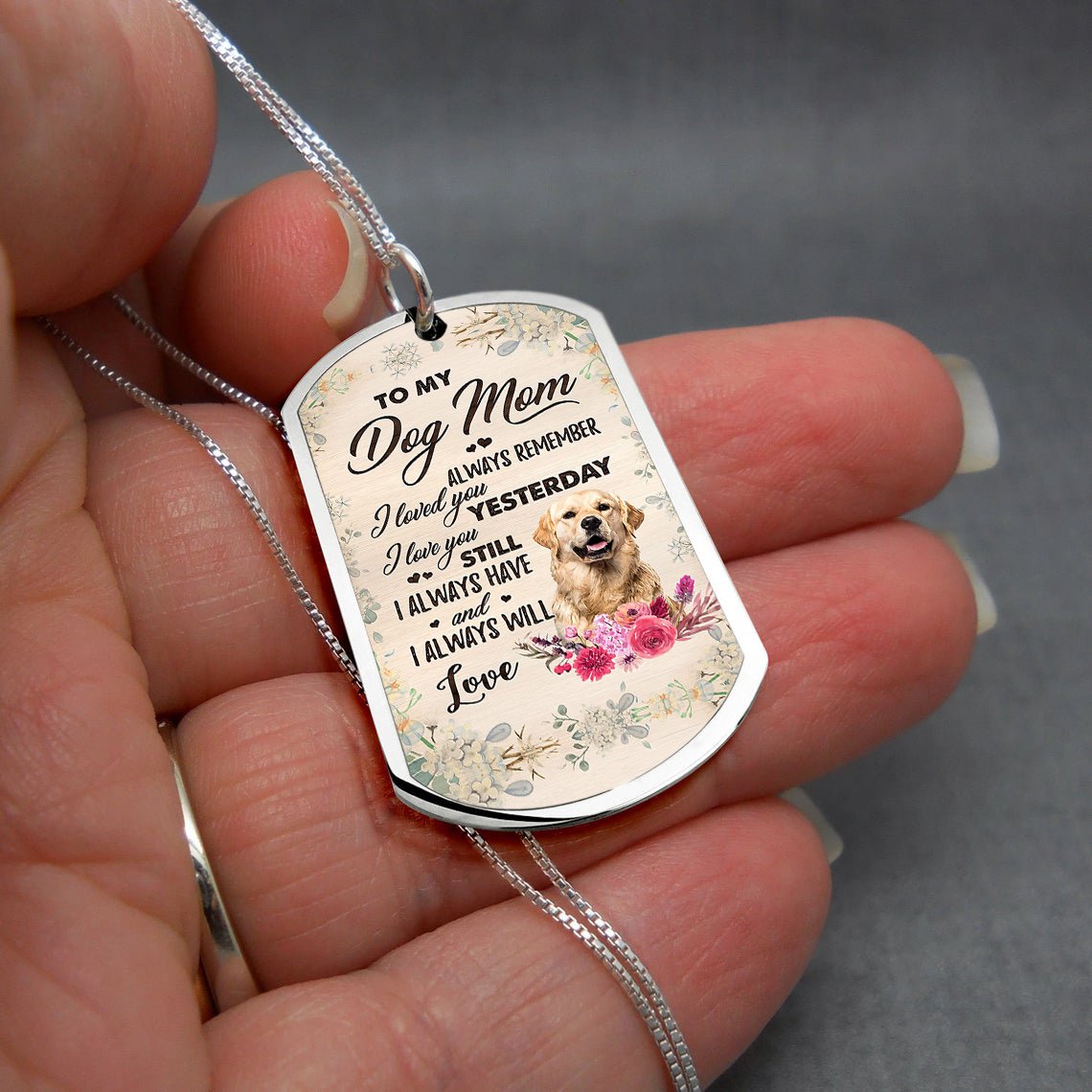 Dog Mom-Golden Retriever 2-Luxury Necklace