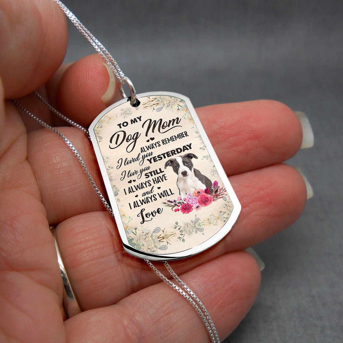 Dog Mom-Pitbull 2-Luxury Necklace