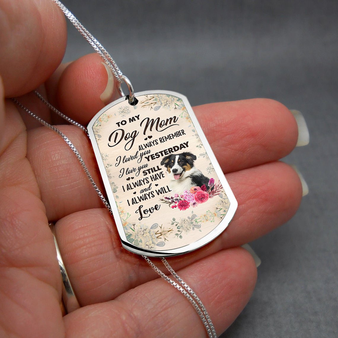 Dog Mom-Australian Shepherd 2-Luxury Necklace