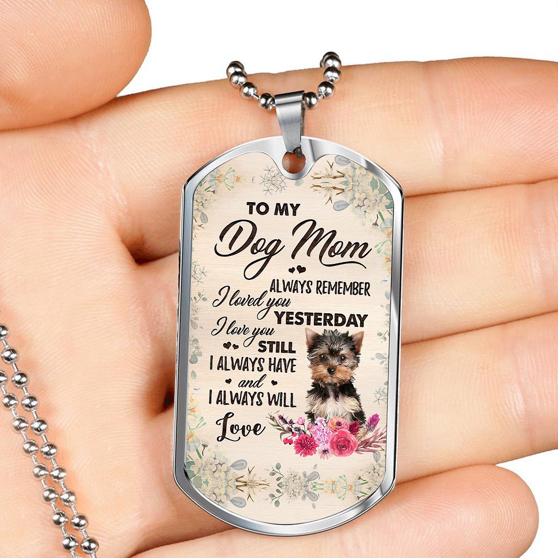 Dog Mom-Yorkshire Terrier-Luxury Necklace
