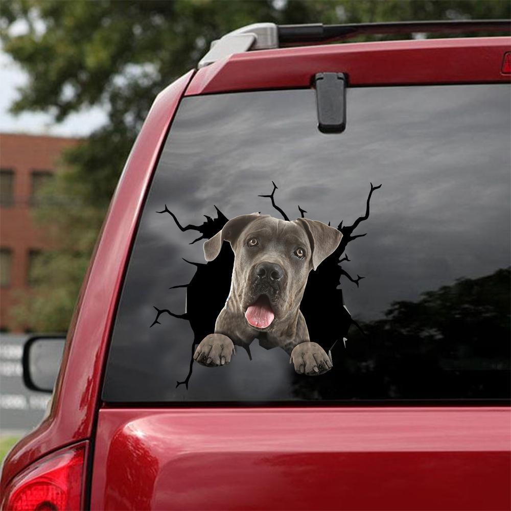 Cane Corso Crack Car Sticker, Toilet Sticker, Fridge Sticker 1