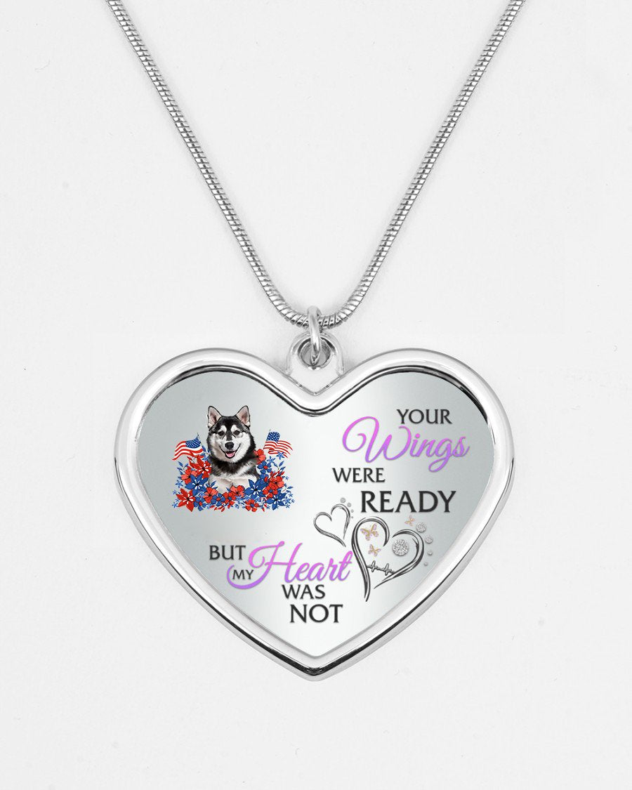Loyalty-husky Your Wings Metallic Heart Necklace