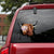 Funny HIghland Cattle Cow Crack Car Sticker 1