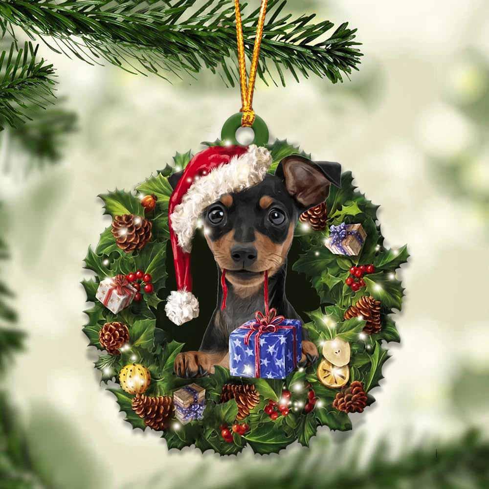 Miniature Pinscher and Christmas gift for her gift for him gift for Miniature Pinscher lover ornament