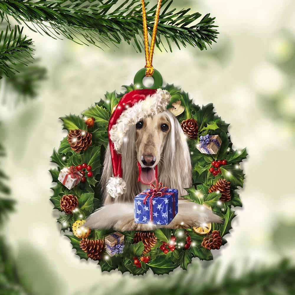 Afghan Hound and Christmas gift for her gift for him gift for Afghan Hound lover ornament