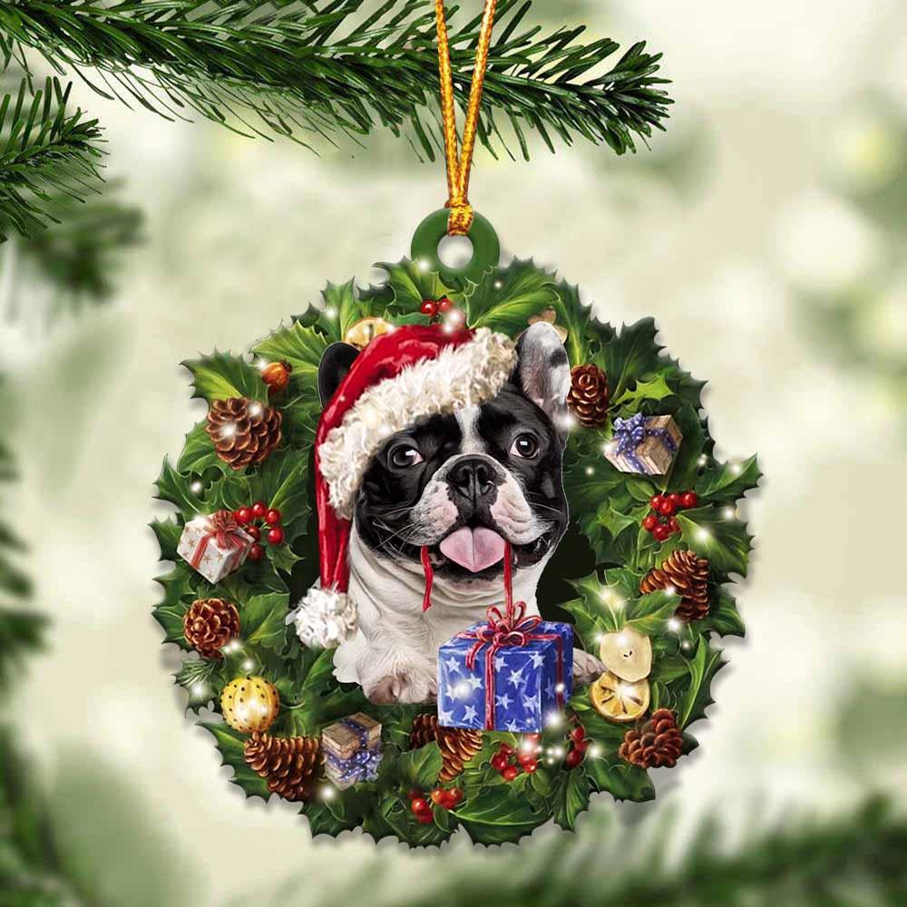French Bulldog and Christmas gift for her gift for him gift for French Bulldog lover ornament