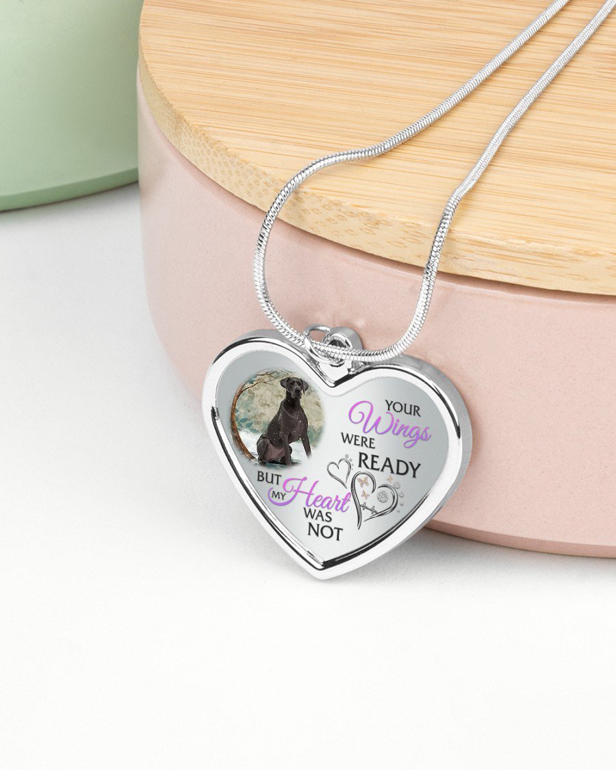 Great Dane Your Wings Metallic Heart Necklace
