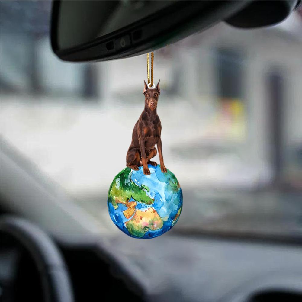 German Pinscher-Around My Dog-Two Sided Ornamen