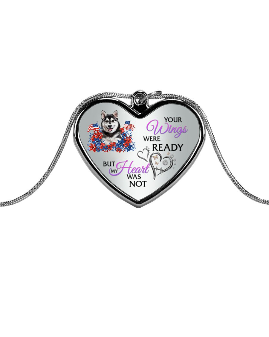 Loyalty-husky Your Wings Metallic Heart Necklace