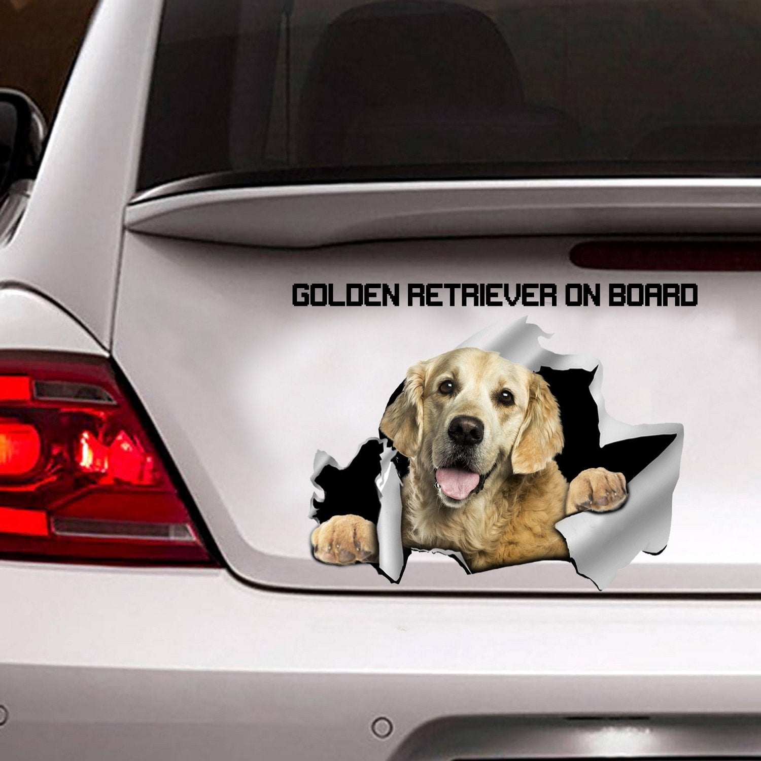 Golden Retriever On Board Sticker