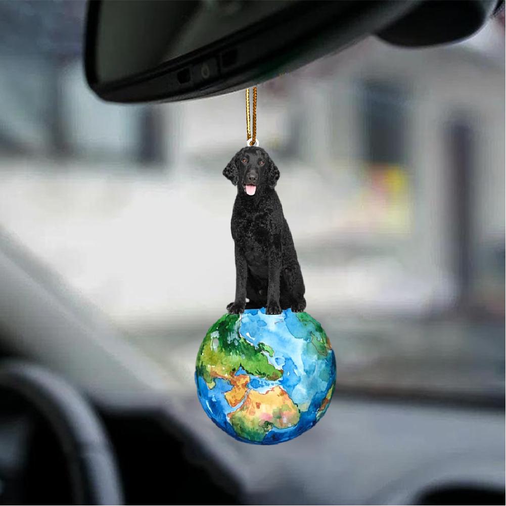 Curly Coated Retriever-Around My Dog-Two Sided Ornament