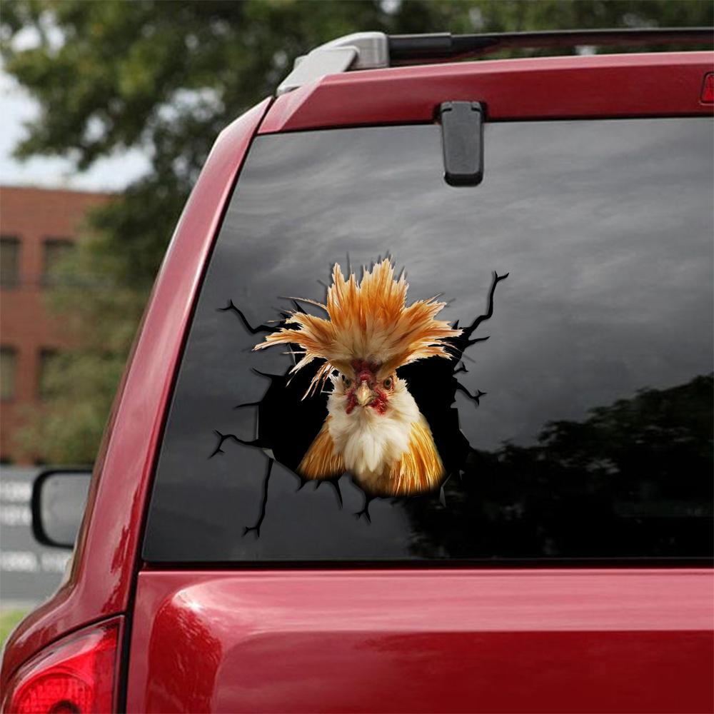 FUNNY CHICKEN CRACK STICKER POULTRY LOVER