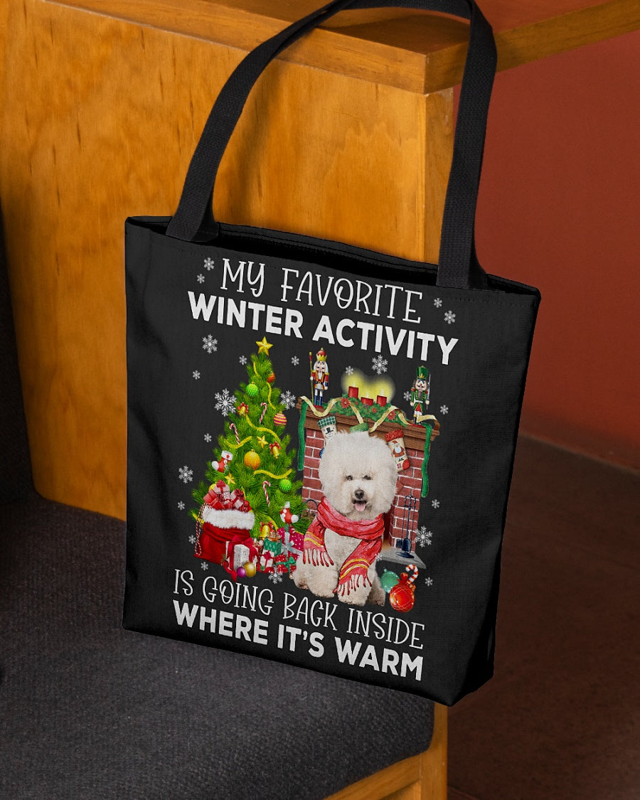 Activity-CREAM Bichon Frise-Cloth Tote Bag