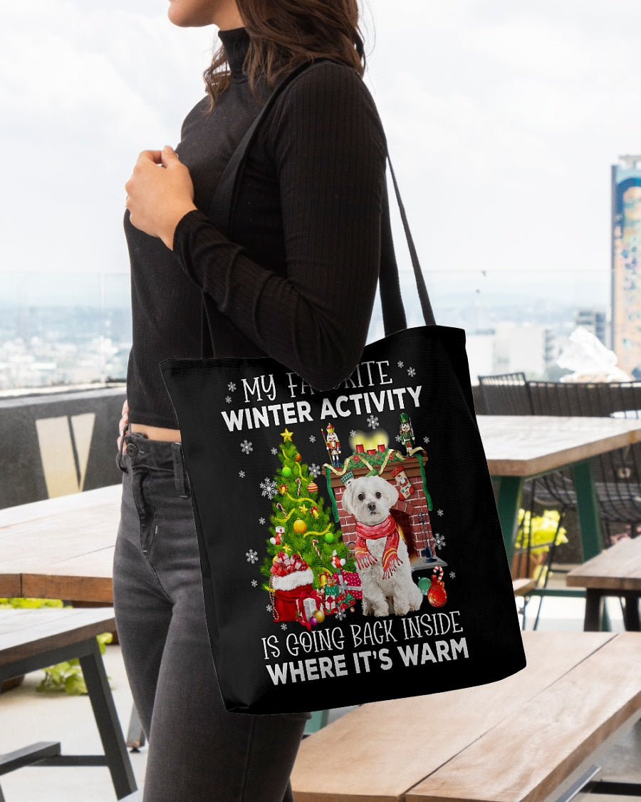 Activity-WHITE Maltese-Cloth Tote Bag