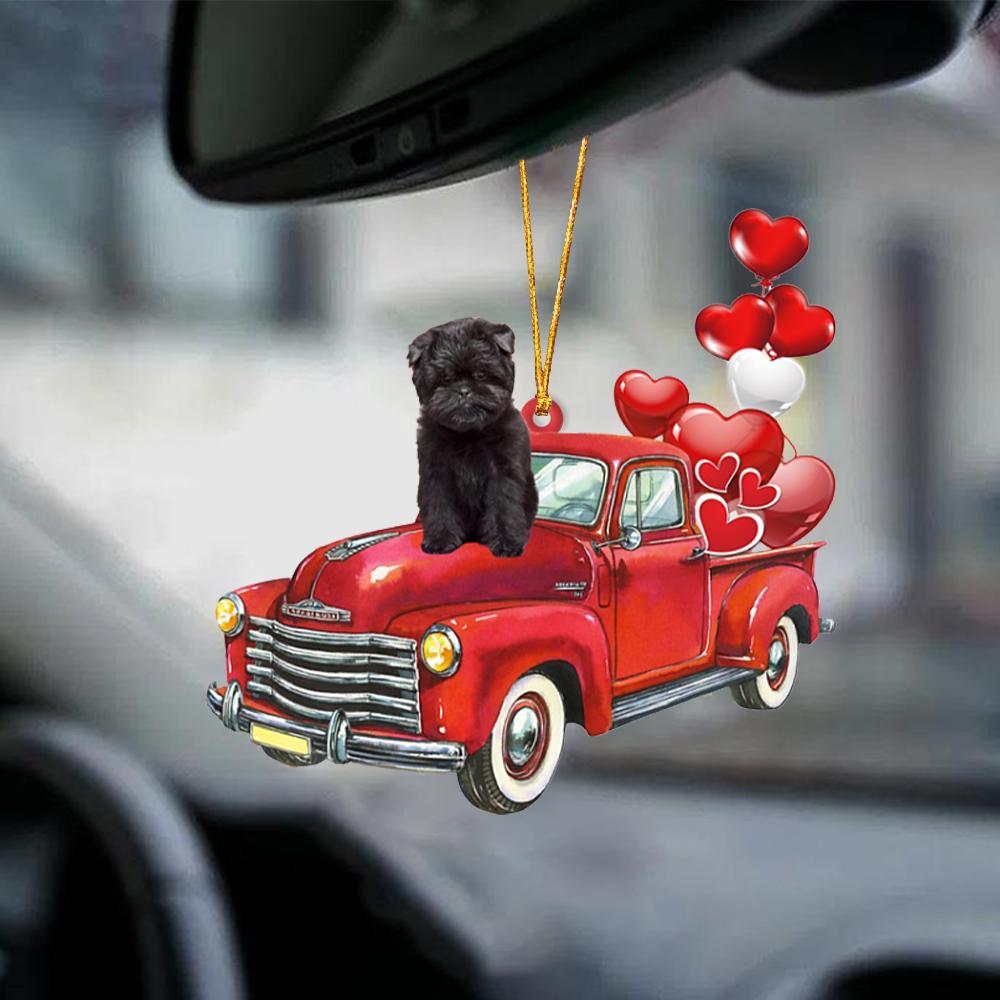 Affenpinscher-Red Sports car-Two Sided Ornament