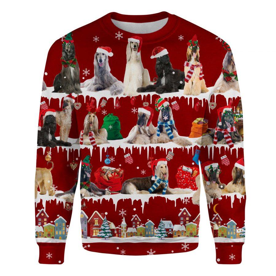 Afghan Hound - Snow Christmas - Premium Sweatshirt